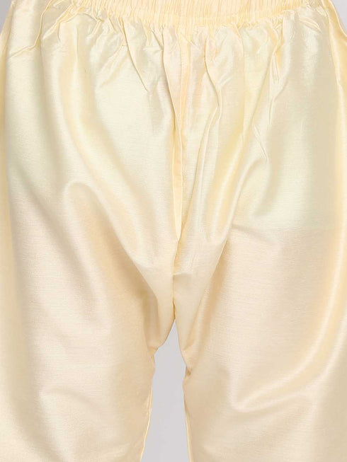 Boy's Black Indo Western Jacket With Kurta And Pyjama Set